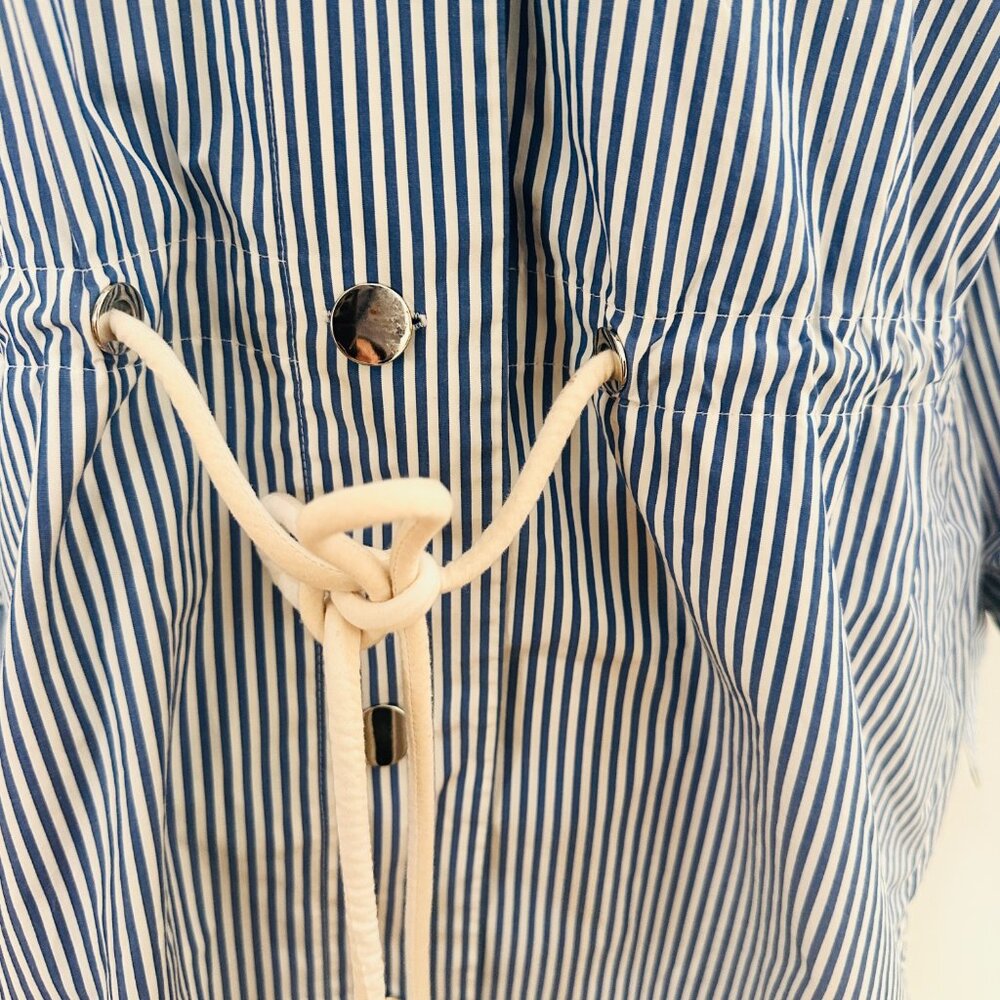 Lafayette 148 Blue White Old Money Crisp Shirt Dress M - Picture 5 of 8